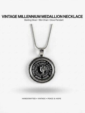 Vintage Millennium Medallion Necklace | Pure Silver Y2K Pendant | Lmtd  Edition